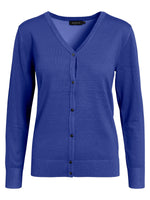 212782 V-Neck Button Up Cardigan Blue