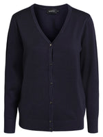 212782 V-Neck Button Up Cardigan Navy