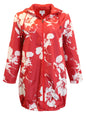 212912 Printed Mid Length Rain Mac Red