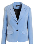 214805 2 Button Classic Blazer Jacket Royal Blue