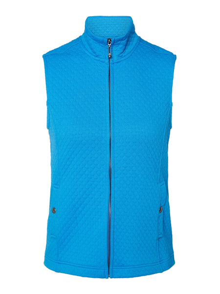 215767 Soft Jersey Zip Up Gilet Blue