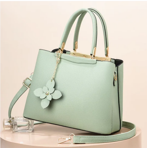 216-13 Flower Charm Cross Body Bag Mint