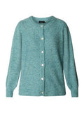 216347 Wool Mix Button Up Cardigan Mint