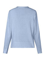 216683 Crew Neck Button Detail Jumper Lilac