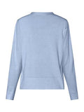 216683 Crew Neck Button Detail Jumper Lilac