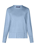 216683 Crew Neck Button Detail Jumper Lilac