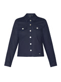 216770 Short Denim Style Jacket Navy