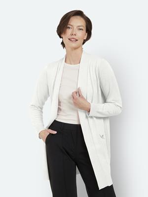 217157 Long Open Cardigan With Pocket Pink