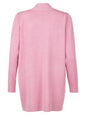 217157 Long Open Cardigan With Pocket Pink