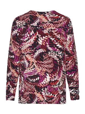 217829 Print L/S Oneck Top Pink