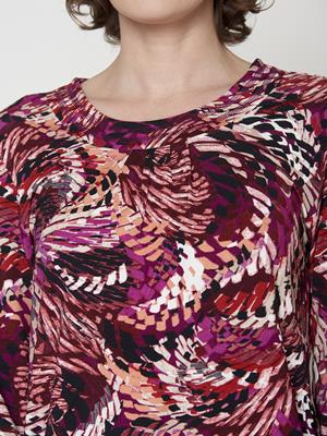 217829 Print L/S Oneck Top Pink