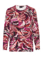 217829 Print L/S Oneck Top Pink