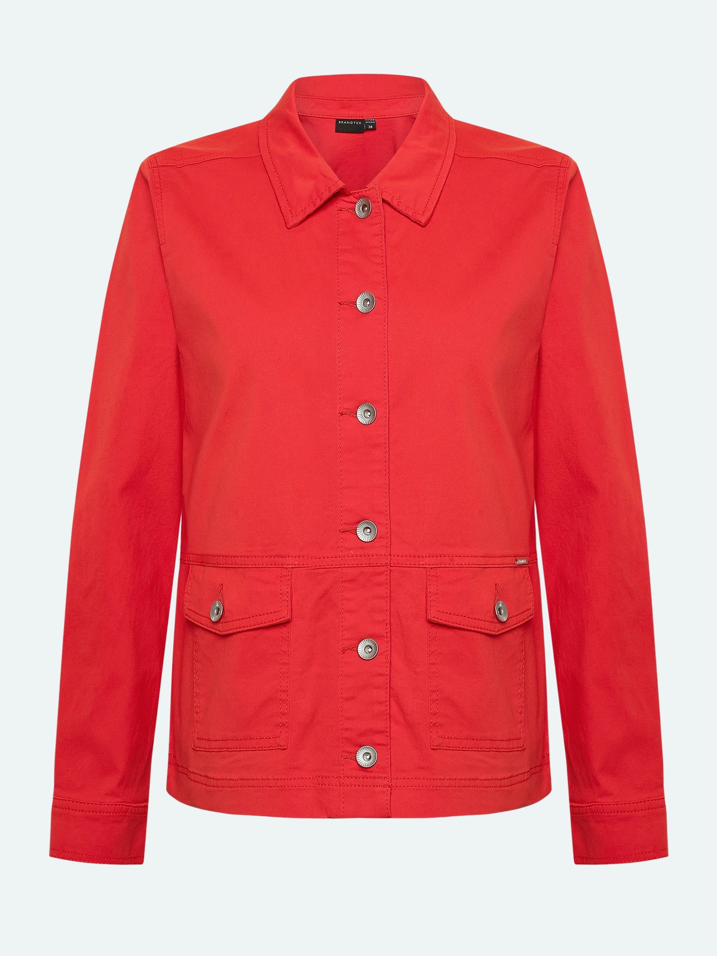 218371 Denim Jacket Style Patch Pocket J Coral
