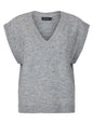 219292 Sleeveless Jumper With Diamonte Grey