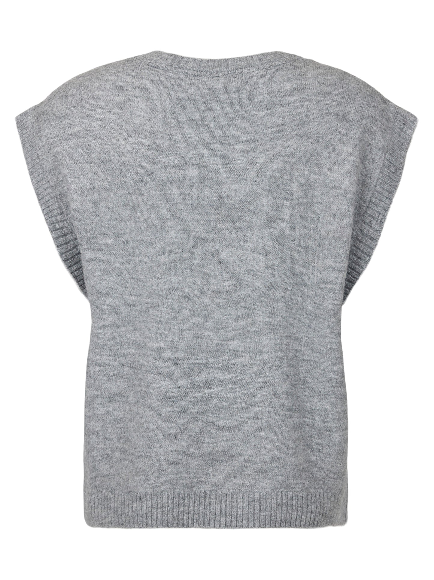 219292 Sleeveless Jumper With Diamonte Grey
