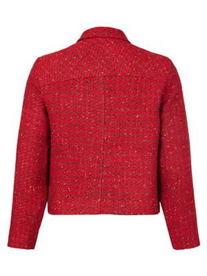 219550 Tweed Short Jacket Red