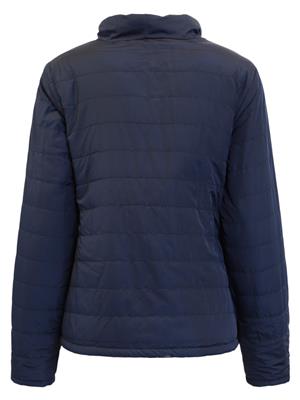219759 Reversable Print/Plain Short Coat Blue/Navy/White