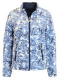219759 Reversable Print/Plain Short Coat Blue/Navy/White