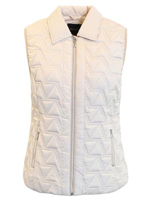 219761 2 Tone Light Padded Casual Gilet Beige