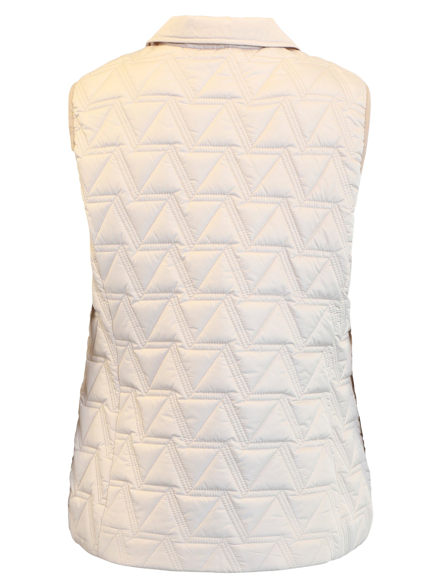 219761 2 Tone Light Padded Casual Gilet Beige