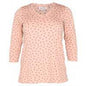 2312228 100% Cotton V-Neck 3/4 Slve Prin Pink