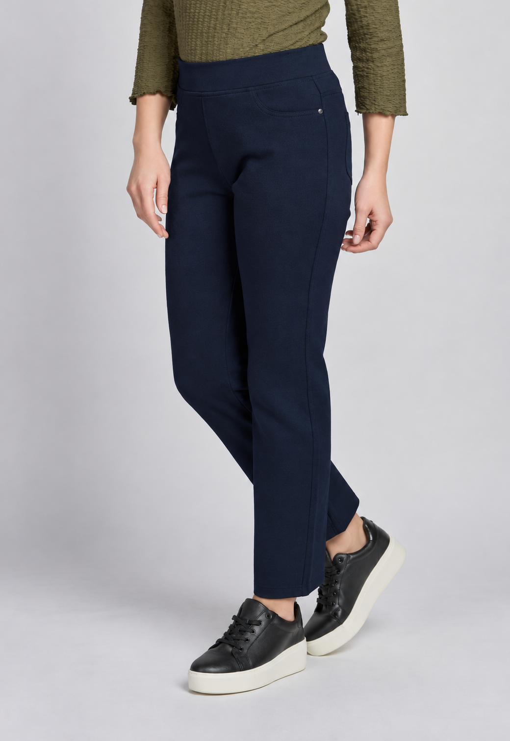 280T Poppy POPPY STRAIGHT LEG FIT SCULPTING FABRIC Navy