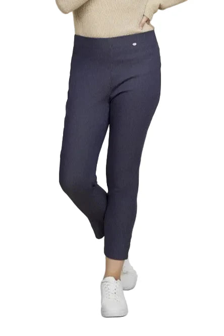 302Ct PULL UP ANKLE LENGTH BACK POCKET TROUSERS Black