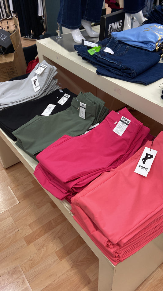 302Ct PULL UP ANKLE LENGTH BACK POCKET TROUSERS Coral