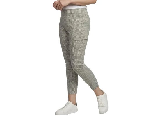 302Ctss26 PRINTED ANKLE LENGTH BACK POCKET TROUSERS Sage