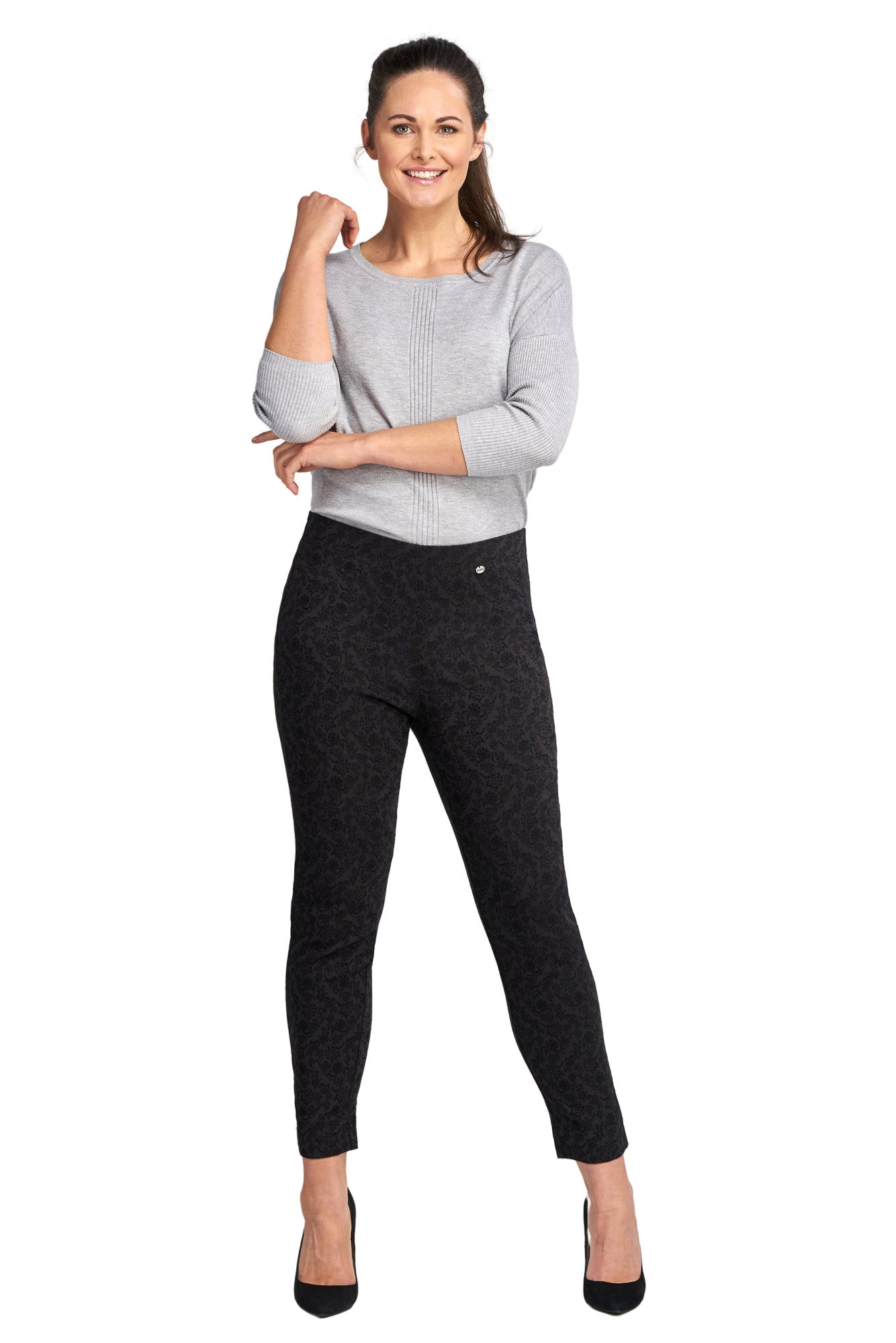 302Ct Buttercup Slim Leg Ankle Grazer Black