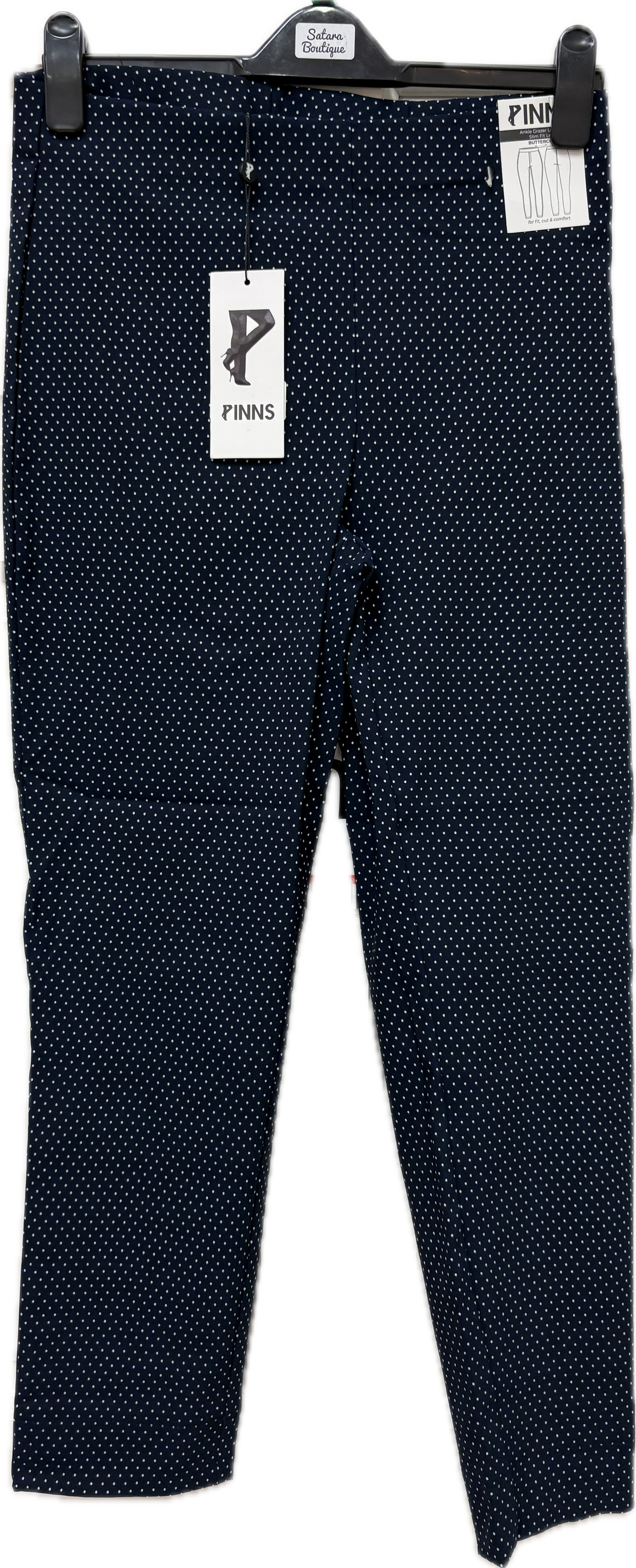 302Ct Buttercup Print Ankle Bengaline Navy/White