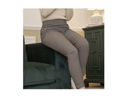 302Ct Buttercup Slim Leg Ankle Grazer Taupe/Black