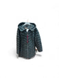 31090052 Hooded Short Zip Side Casual C Bottle Green