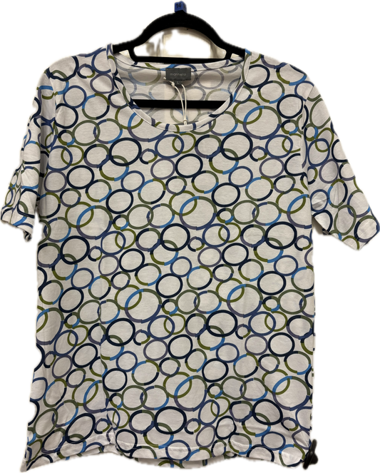 31124 Circle Print Tee Green/Navy