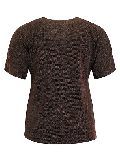 330-40040 v-neck sequence top Black/Gold