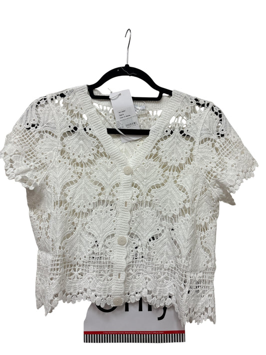 33201 S/S Vnck Crochet Style White