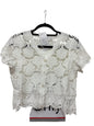 33201 S/S Vnck Crochet Style White