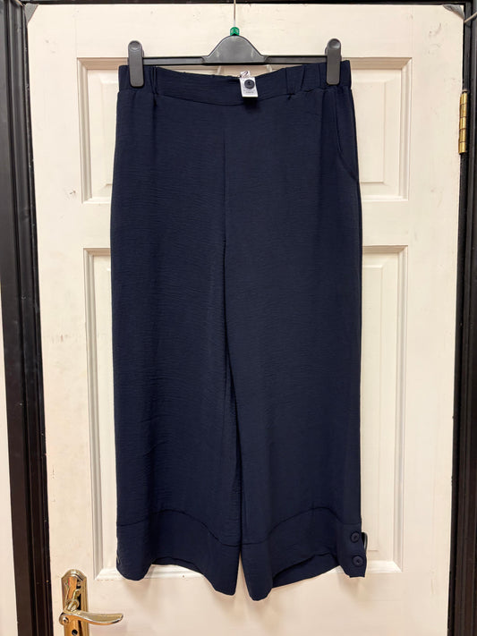 33932 WIDE LEG 7/8 LENGTH TROUSERS Navy