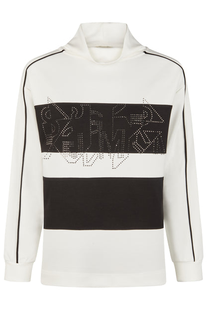 35610052 Stud Detail Sweater Black/Cream