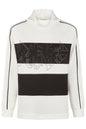 35610052 Stud Detail Sweater Black/Cream