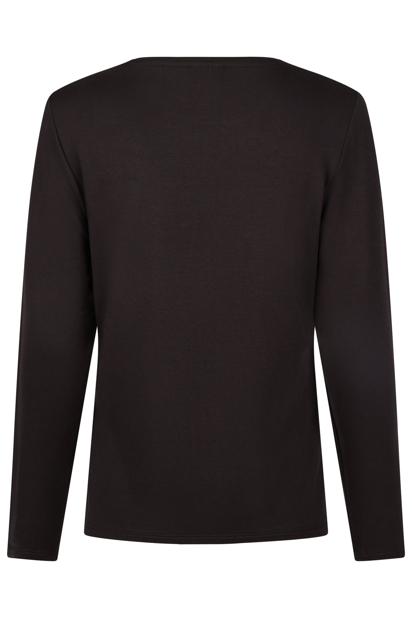 35660052 O Neck Long Sleeve Stud Detail Black
