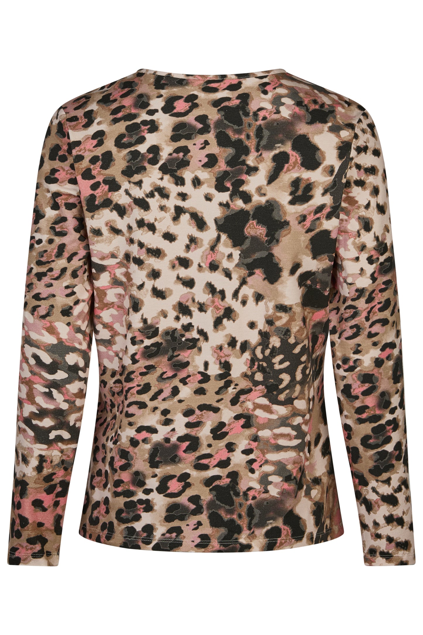 37190052 O Neck Top Long Sleeve Nude/Black