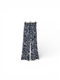 38901 Print Rib Stretch Wide Leg Trouser Navy/White