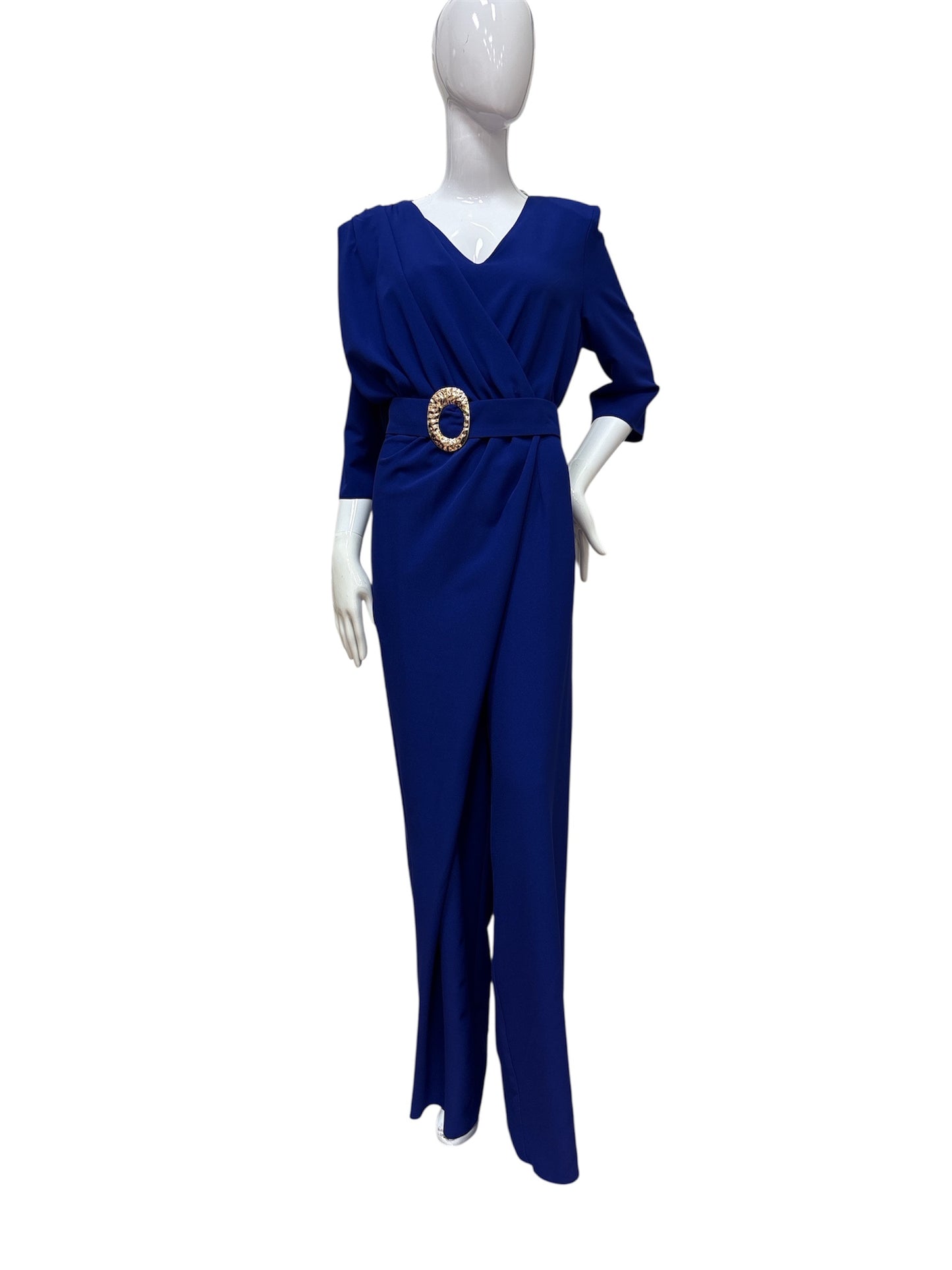 4016.4 V-Neck Mock Wrap 3/4 Slve Royal Blue