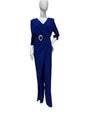 4016.4 V-Neck Mock Wrap 3/4 Slve Royal Blue