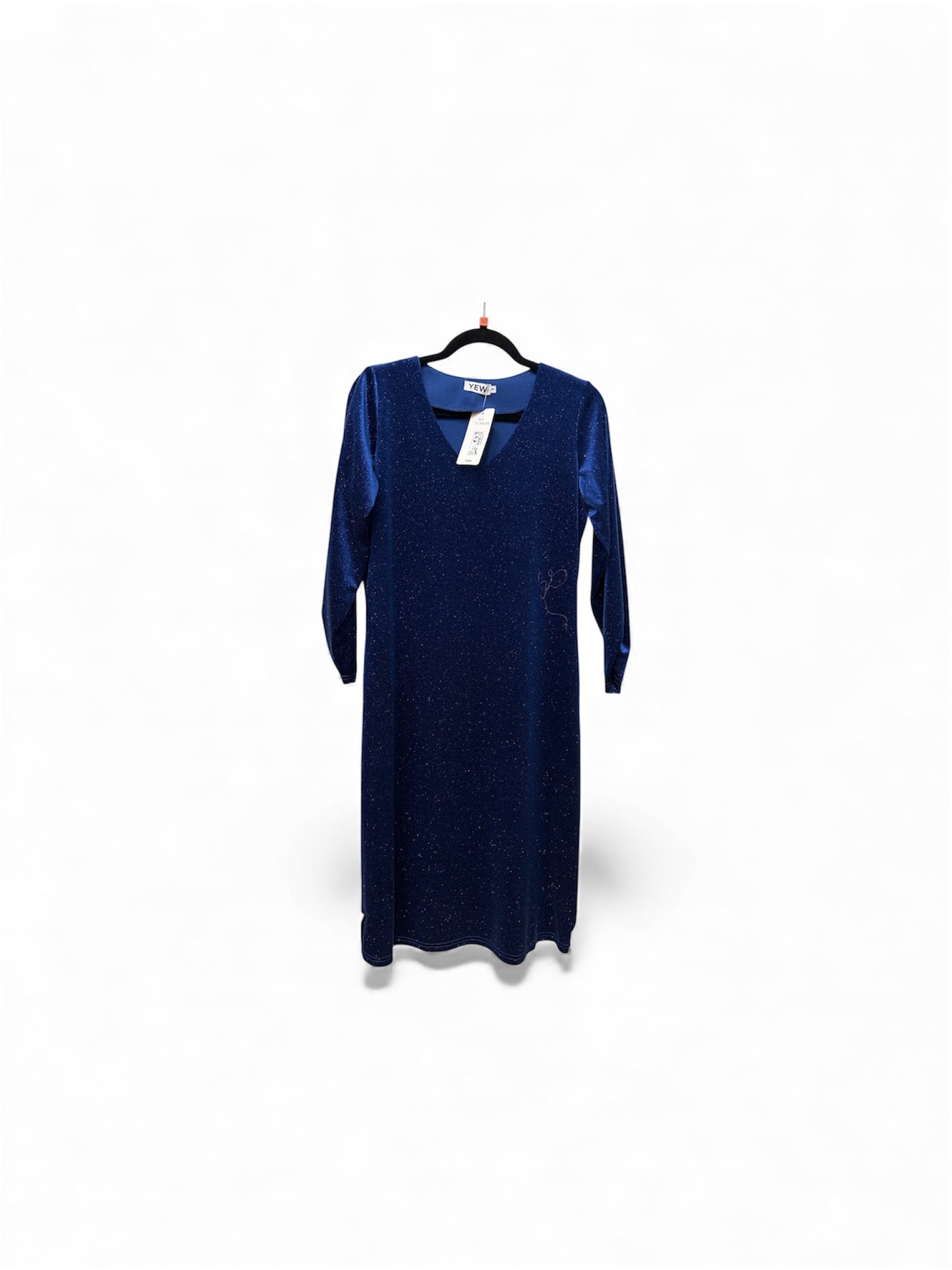 4026 Glitz V-Neck 3/4 Slve Pocket Dress Royal Blue