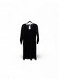4026 Glitz V-Neck 3/4 Slve Pocket Dress Black