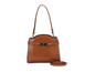 4076 Croc Long Handle 3 Pocket Bag Brown