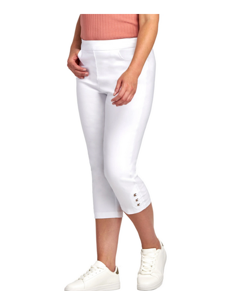 408C Figure Sculpting 3/4 Trousers White