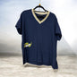 411/406 Crepe Fabric Print S/S Top/Trs Navy/Lime